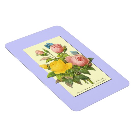 Fantasiroze gele rozen magneet (Rechterzijde)