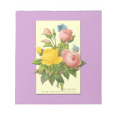 Fantasiroze gele rozen notitieblok (Voorkant)