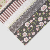 Fantasiroze rozen florale  franse kant tissuepapier (Detail)