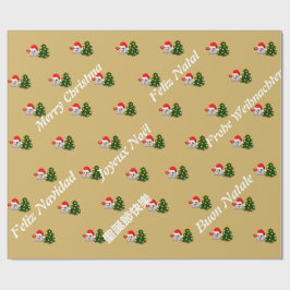 Fantasma de whatsapp Feliz  Navidad varios idiomas Cadeaupapier