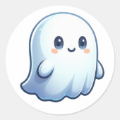 Fantasma sonriente  ronde sticker (Voorkant)