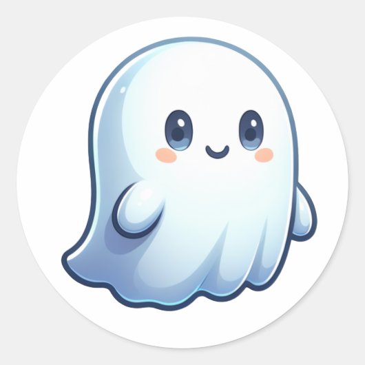 Fantasma sonriente  ronde sticker (Voorkant)