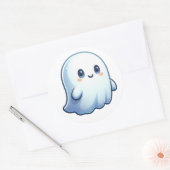 Fantasma sonriente  ronde sticker (Envelop)