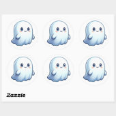 Fantasma sonriente  ronde sticker (Vel)