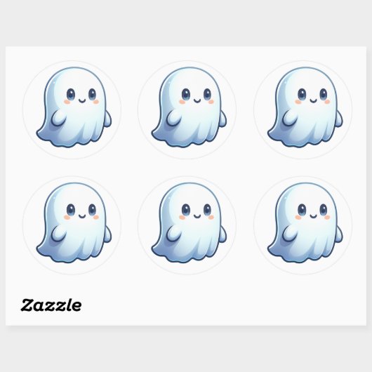 Fantasma sonriente ronde sticker (Vel)