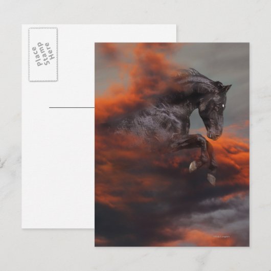 Fantassische paarden: wolken briefkaart (Voorkant / Achterkant)