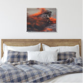 Fantassische paarden: wolken canvas afdruk (Insitu (Slaapkamer))