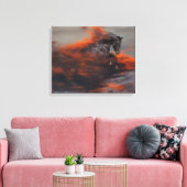 Fantassische paarden: wolken canvas afdruk (Insitu (Woonkamer))