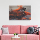 Fantassische paarden: wolken canvas afdruk (Insitu (Woonkamer))