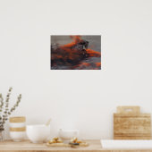 Fantassische paarden: wolken poster (Keuken)