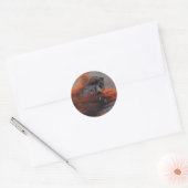 Fantassische paarden: wolken ronde sticker (Envelop)