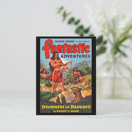 Fantastic Adventures v05 n03 (mrt. 1943)_Pulp Art Briefkaart (Staand voorkant)