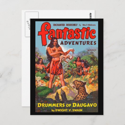 Fantastic Adventures v05 n03 (mrt. 1943)_Pulp Art Briefkaart (Voorkant / Achterkant)