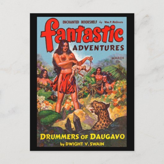 Fantastic Adventures v05 n03 (mrt. 1943)_Pulp Art Briefkaart (Voorkant)