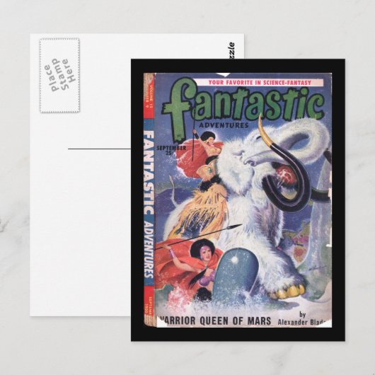 Fantastic Adventures v12 n09 (sep. 1950)_Pulp Art Briefkaart (Voorkant / Achterkant)