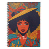 Fantastic Afro vrouw notitieboek (Voorkant)