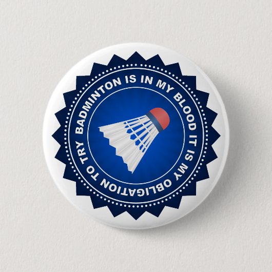 Fantastic Badminton Shield Ronde Button 5,7 Cm (Voorkant)