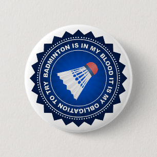 Fantastic Badminton Shield Ronde Button 5,7 Cm