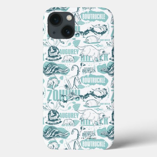 Fantastic Beasts Blue Pattern Case-Mate iPhone Case (Achterkant)