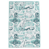 Fantastic Beasts Blue Pattern Medium Cadeauzakje (Achterkant)