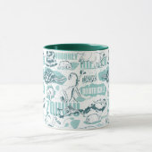 Fantastic Beasts Blue Pattern Mok (Midden)