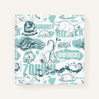 Fantastic Beasts Blue Pattern Notitieboek