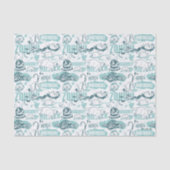 Fantastic Beasts Blue Pattern Tissuepapier (Voorkant)