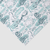 Fantastic Beasts Blue Pattern Tissuepapier (Detail)