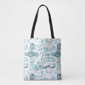 Fantastic Beasts Blue Pattern Tote Bag (Voorkant)