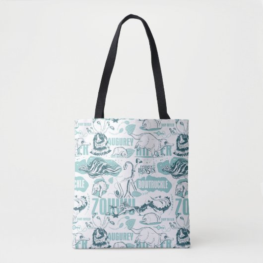 Fantastic Beasts Blue Pattern Tote Bag (Voorkant)