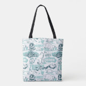 Fantastic Beasts Blue Pattern Tote Bag (Achterkant)