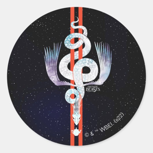 Fantastic Beasts Occamy Ronde Sticker (Voorkant)