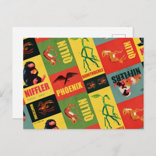 Fantastic Beasts Pattern Briefkaart (Voorkant / Achterkant)