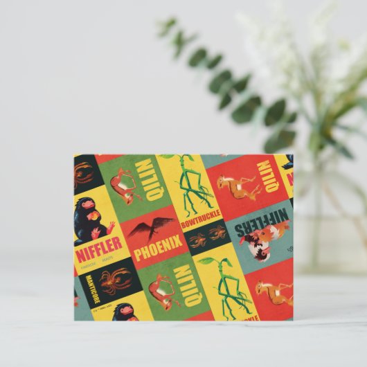 Fantastic Beasts  Pattern Briefkaart (Staand voorkant)
