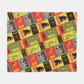 Fantastic Beasts  Pattern Fleece Deken (Voorkant (Horizontaal))