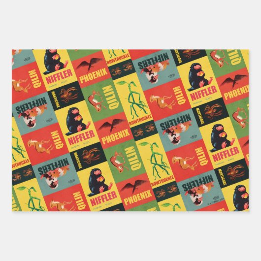 Fantastic Beasts Pattern Inpakpapier Vel (Voorkant 2)