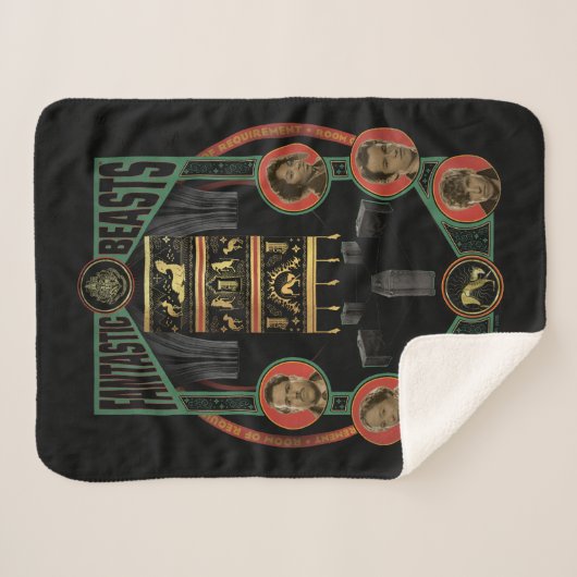 Fantastic Beasts Room of Requirement Graphic Sherpa Deken (Voorkant (horizontaal))