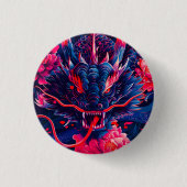 Fantastic Blossom Fury Dragon Ronde Button 3,2 Cm (Voorkant)