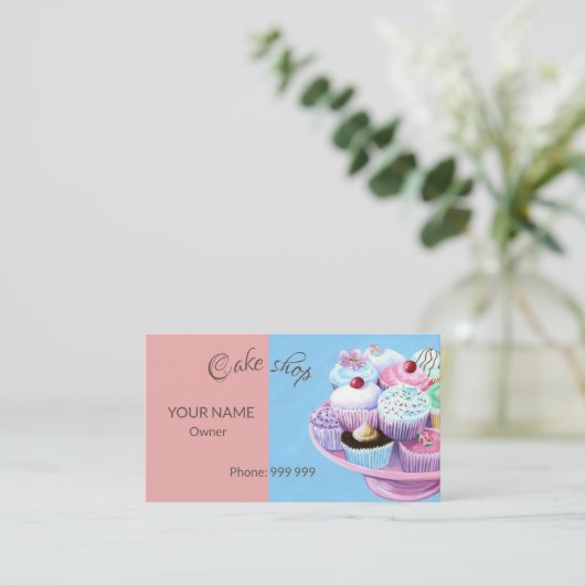 Fantastic Cake shop Visitekaartje (Staand voorkant)