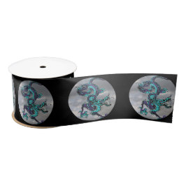 Fantastic Dragon Paarse en Blauw v7 Satijnen Lint