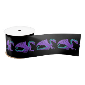 Fantastic Dragon Paarse en Blue v2 Satijnen Lint