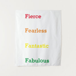 Fantastic Fabulous Quote Fierce Fearless Wandkleed