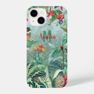 Fantastic Fabulous Tropics Rainforest Monogram iPhone 14 Hoesje
