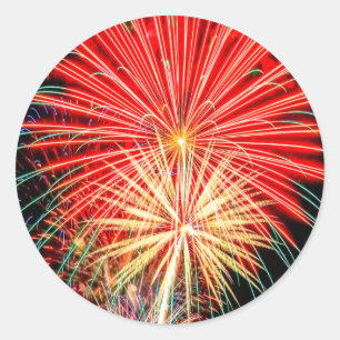 Fantastic Fireworks-Sticker Ronde Sticker
