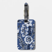 Fantastic Flowers (Blue) Fine Art Bagagelabel (Achterkant verticaal)