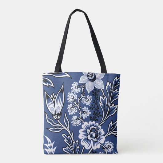 Fantastic Flowers (Blue) Fine Art Tote Bag (Achterkant)