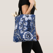 Fantastic Flowers (Blue) Fine Art Tote Bag (Dichtbij)