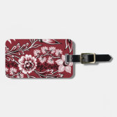 Fantastic Flowers (Maroon) Fine Art Bagagelabel (Voorkant horizontaal)