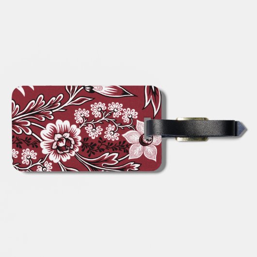 Fantastic Flowers (Maroon) Fine Art Bagagelabel (Achterkant horizontaal)