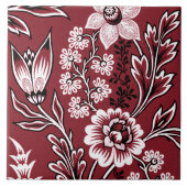Fantastic Flowers (Maroon) Fine Art Tegeltje (Voorkant)